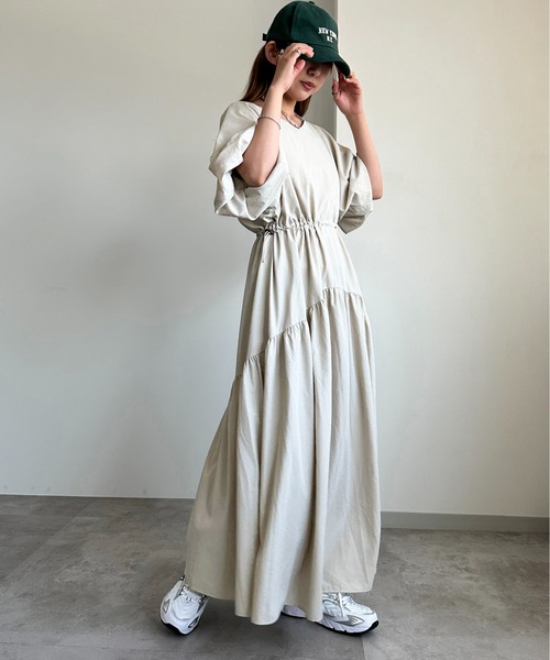 「apres jour mignon」 半袖ワンピース X-LARGE ブラック レディース_画像5