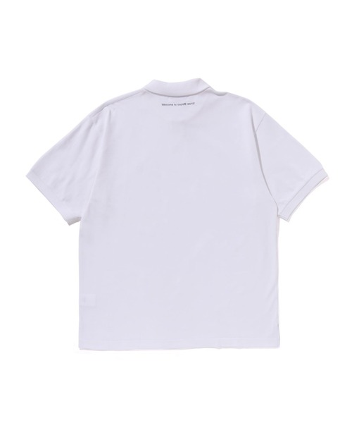 「A BATHING APE」 半袖ポロシャツ X-LARGE ホワイト メンズの画像