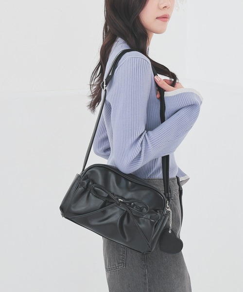 Honeys（ハニーズ） ショルダーバッグ バッグ ハートミラーリボン