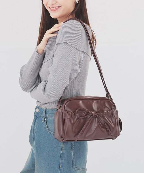 Honeys（ハニーズ） ショルダーバッグ バッグ ハートミラーリボン