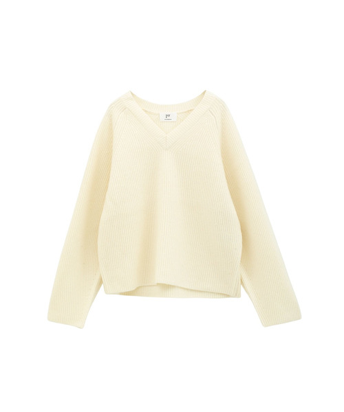 1er Arrondissement ニット セーター ウールナイロン畦Vネックプル