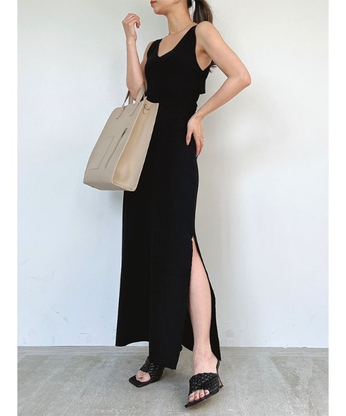 「ACYM」 ノースリーブワンピース FREE シルバー レディース_画像5