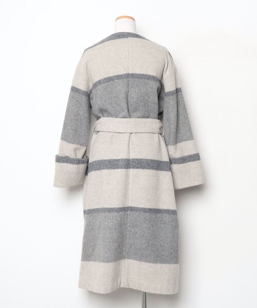 「Mila Owen」 ノーカラーコート 1 ベージュ レディース_画像2