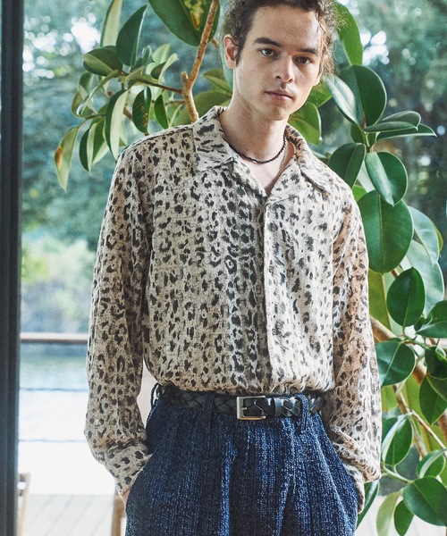 Casper John（キャスパージョン） シャツ Leopard knit shirts