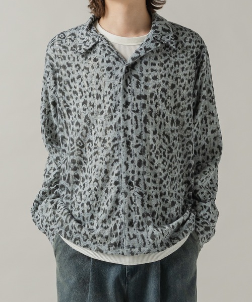 Casper John（キャスパージョン） シャツ Leopard knit shirts