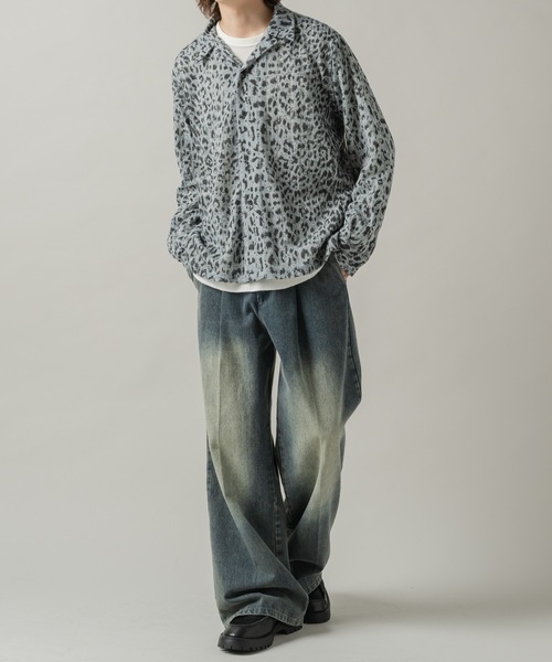 Casper John（キャスパージョン） シャツ Leopard knit shirts