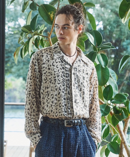 Casper John（キャスパージョン） シャツ Leopard knit shirts