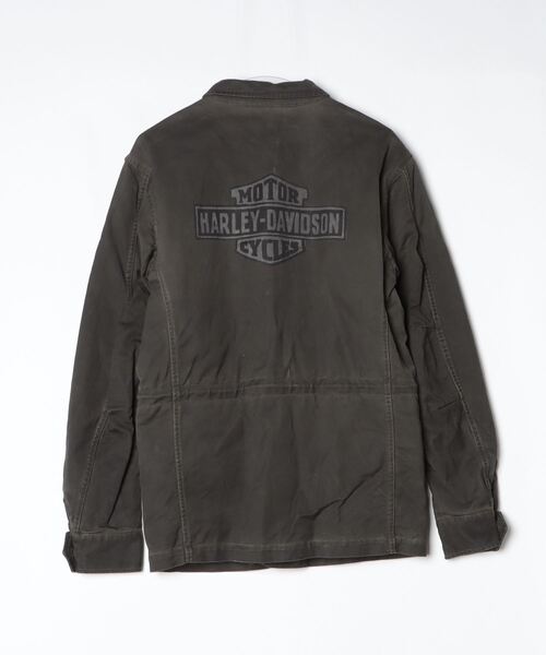 「Harley-Davidson」 ミリタリーコート SMALL グリーン メンズ