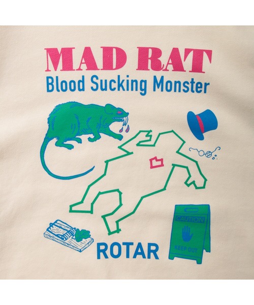 「ROTAR」 スウェットカットソー SMALL ミックスグレー メンズ_画像4