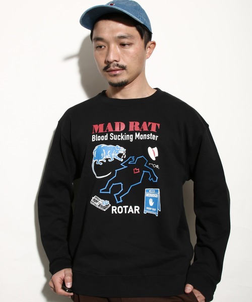 「ROTAR」 スウェットカットソー SMALL ミックスグレー メンズ_画像8