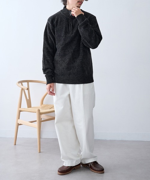 MAGASIN DE MODE HAUS セーター ニット 「HAUS」ハイネックZIPニット