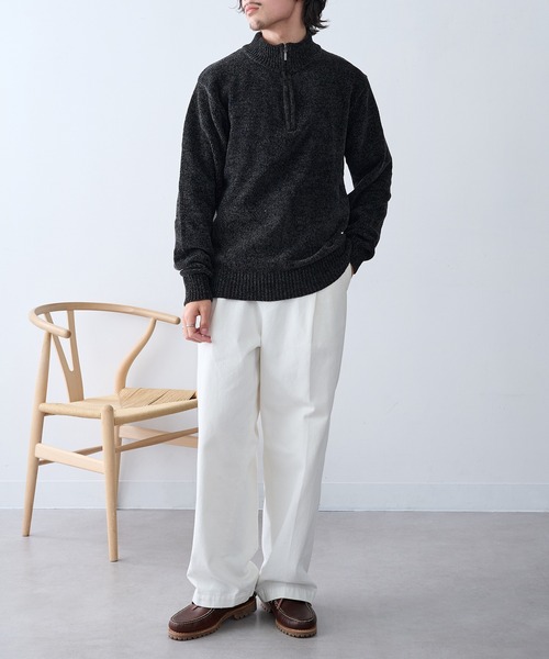 MAGASIN DE MODE HAUS セーター ニット 「HAUS」ハイネックZIPニット