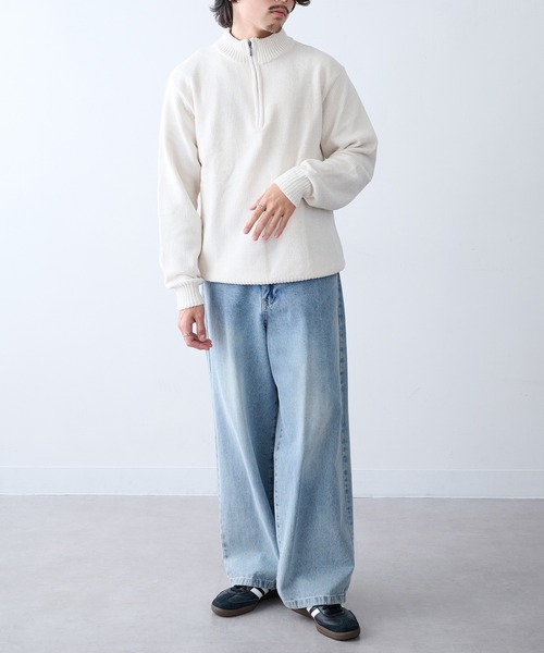 MAGASIN DE MODE HAUS セーター ニット 「HAUS」ハイネックZIPニット