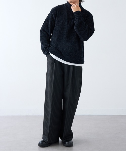 MAGASIN DE MODE HAUS セーター ニット 「HAUS」ハイネックZIPニット