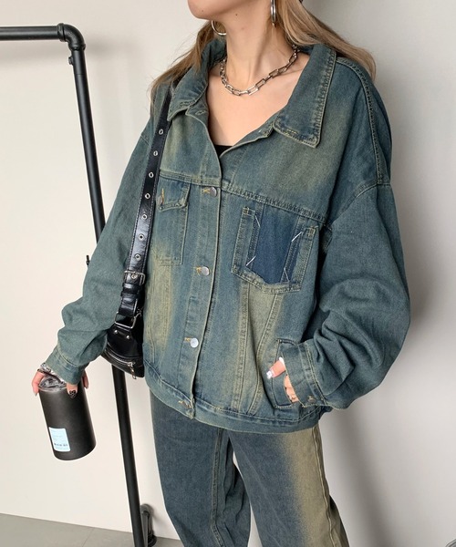 「non-hedge」 デニムジャケット FREE ブラック レディース_画像8