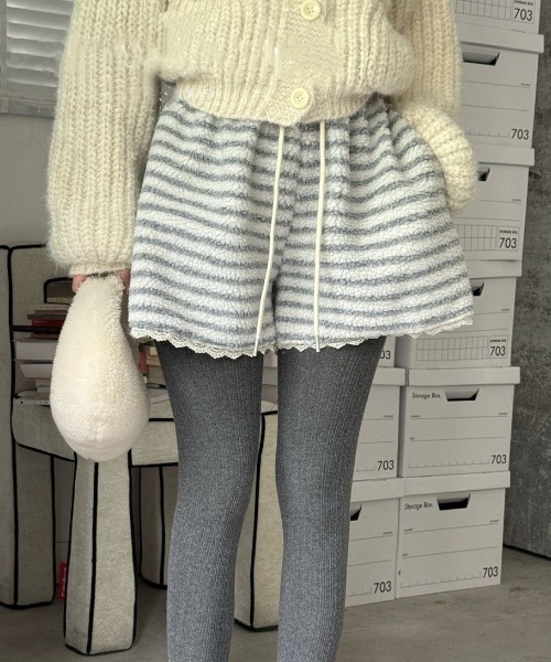 DIAVEL tシャツ 「秋冬新作」ゆるふわフリースガーリーショートパンツ