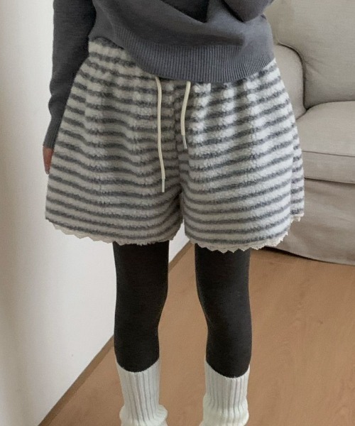 DIAVEL tシャツ 「秋冬新作」ゆるふわフリースガーリーショートパンツ