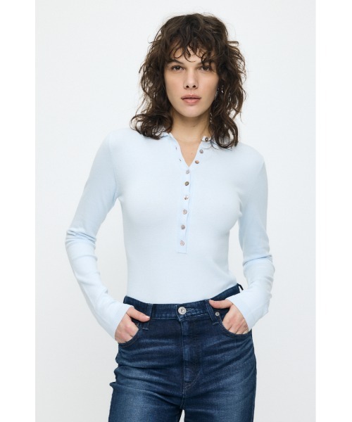 MOUSSY（マウジー） tシャツ WITH COLLAR KNIT ボディースーツ