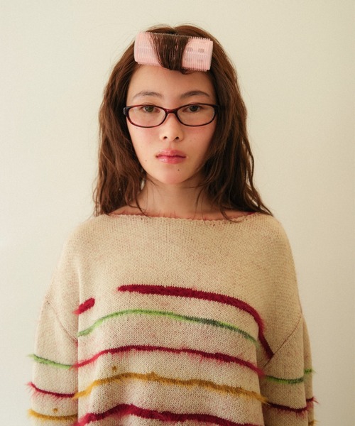 PAMM（パム） ニット セーター フレットボーダーニットPO レディース