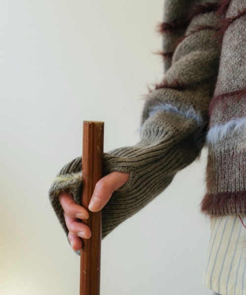 PAMM（パム） ニット セーター フレットボーダーニットPO レディース