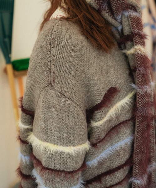 PAMM（パム） ニット セーター フレットボーダーニットPO レディース