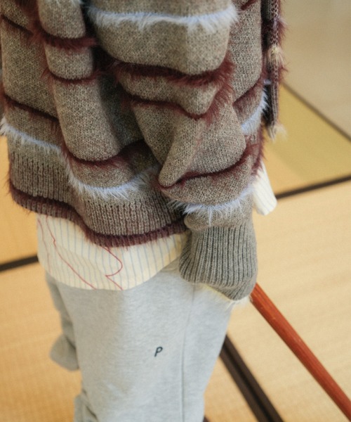 PAMM（パム） ニット セーター フレットボーダーニットPO レディース