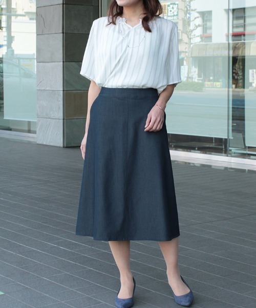 「fleur by mint breeze」 スカート LL ネイビー レディース_画像5