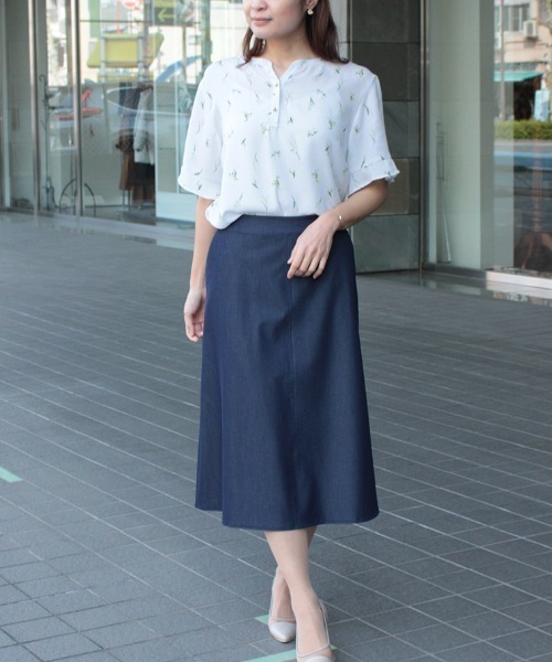 「fleur by mint breeze」 スカート LL ネイビー レディース_画像9