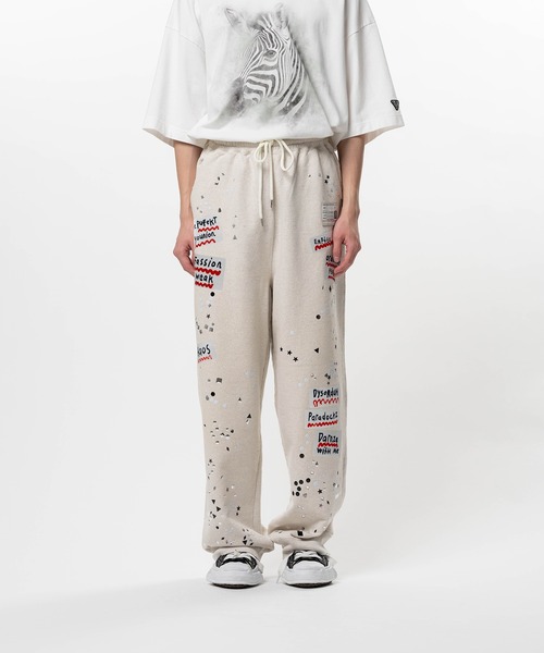 スウェットパンツ ジャージ Embellished Sticker Sweat Pants メンズの画像