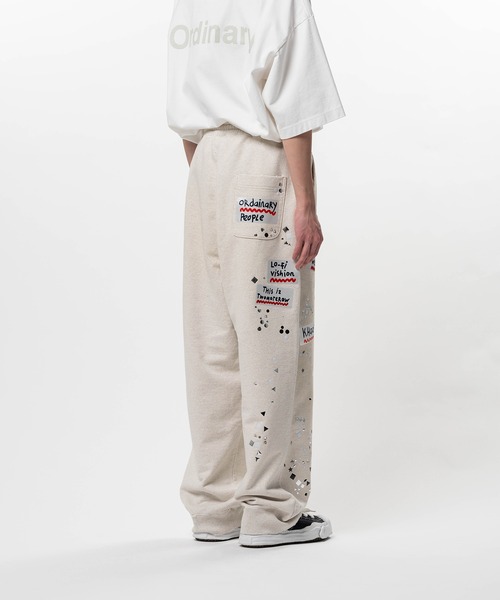 スウェットパンツ ジャージ Embellished Sticker Sweat Pants メンズの画像