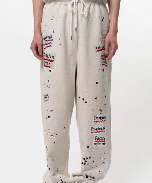 スウェットパンツ ジャージ Embellished Sticker Sweat Pants メンズの画像
