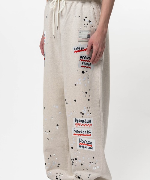 スウェットパンツ ジャージ Embellished Sticker Sweat Pants メンズの画像