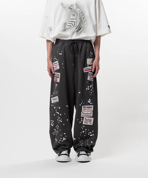 スウェットパンツ ジャージ Embellished Sticker Sweat Pants メンズの画像