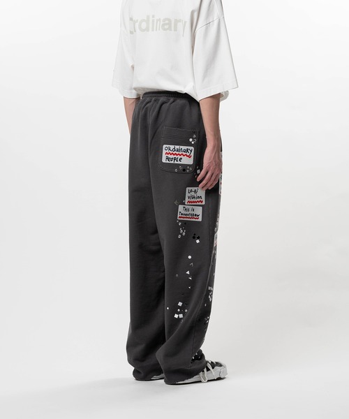 スウェットパンツ ジャージ Embellished Sticker Sweat Pants メンズの画像