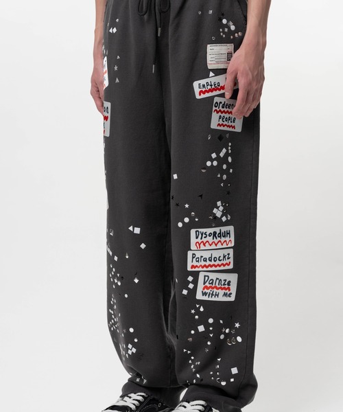 スウェットパンツ ジャージ Embellished Sticker Sweat Pants メンズの画像