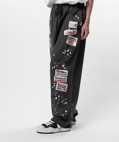スウェットパンツ ジャージ Embellished Sticker Sweat Pants メンズの画像