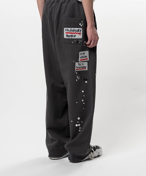 スウェットパンツ ジャージ Embellished Sticker Sweat Pants メンズの画像