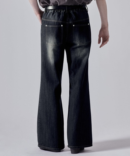 「CLEL」 スキニーデニムパンツ L インディゴブルー メンズ_画像7