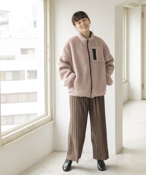 「pairmanon」 ブルゾン FREE スモークピンク レディース_画像9