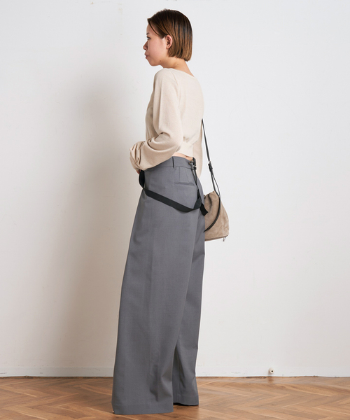 スラックス パンツ 「PROVOKE/プロヴォーク」suspenders tuck pants