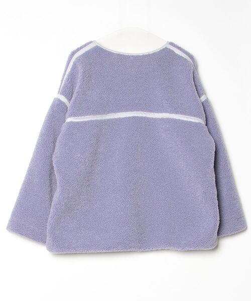 「LOWRYS FARM」 ノーカラージャケット FREE パープル レディース_画像2