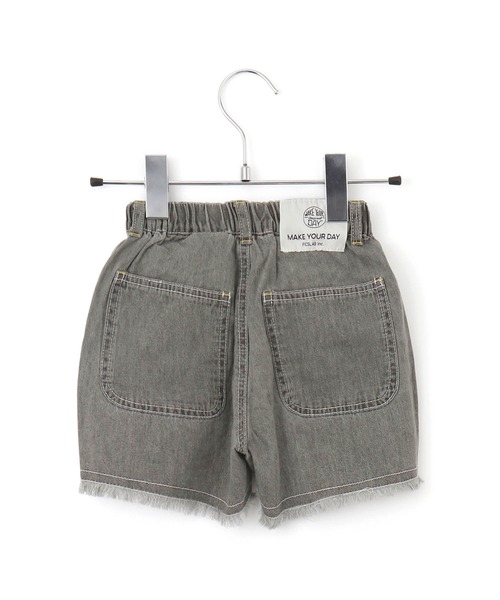 「MAKE YOUR DAY」 「KIDS」デニムショートパンツ 160 サックスブルー キッズ_画像2