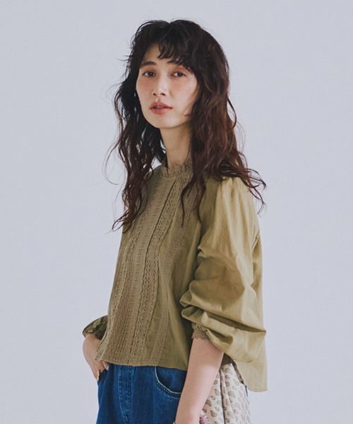 girlish 完売商品のクリオネブラウス セール】【スタイリスト石上美津江さんコラボ】柄アソート3WAYシャツ