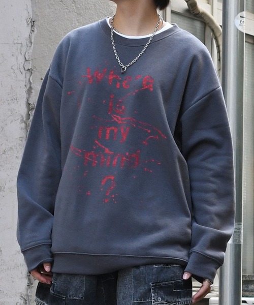 「Starting Over」 スウェットカットソー X-LARGE グレー メンズ_画像6