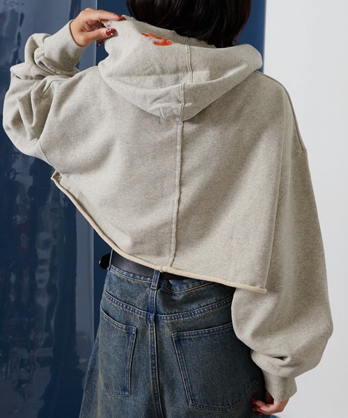 「etsinta」 プルオーバーパーカー ONE SIZE グレー レディース_画像5