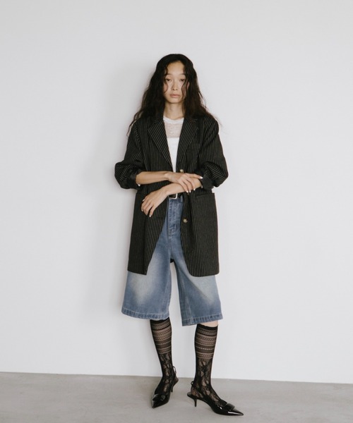 「duei」 テーラードジャケット FREE グレー レディース_画像3