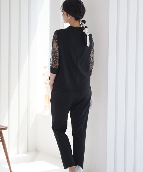 「PourVous」 セットアップ - モカ レディース_画像4