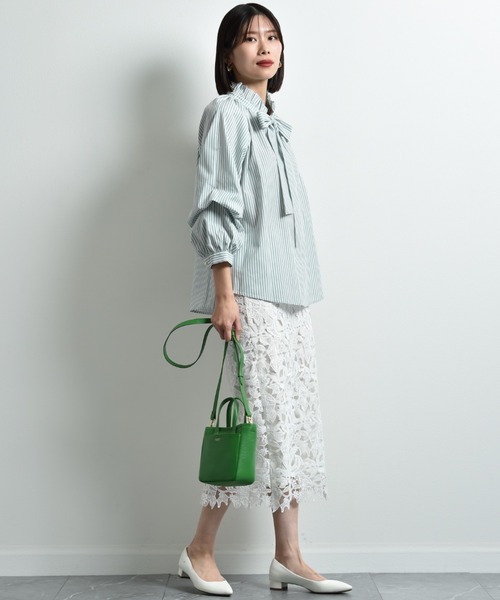 「INTERPLANET」 長袖ブラウス FREE ミント レディース_画像9