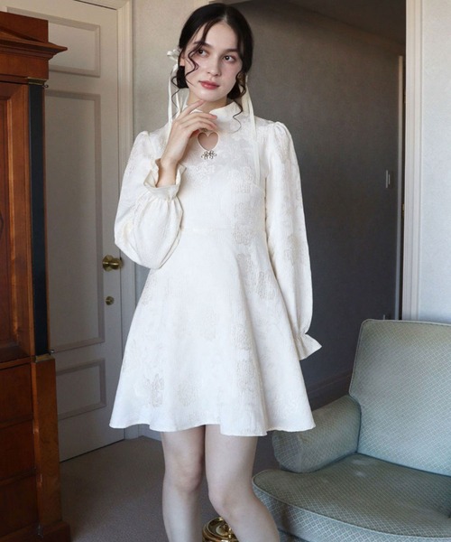 「TITTY&CO.」 長袖ワンピース MEDIUM アイボリー レディース_画像3