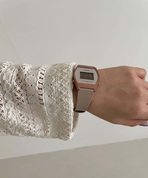 「CASIO」 デジタル腕時計 - ブラック レディース_画像3